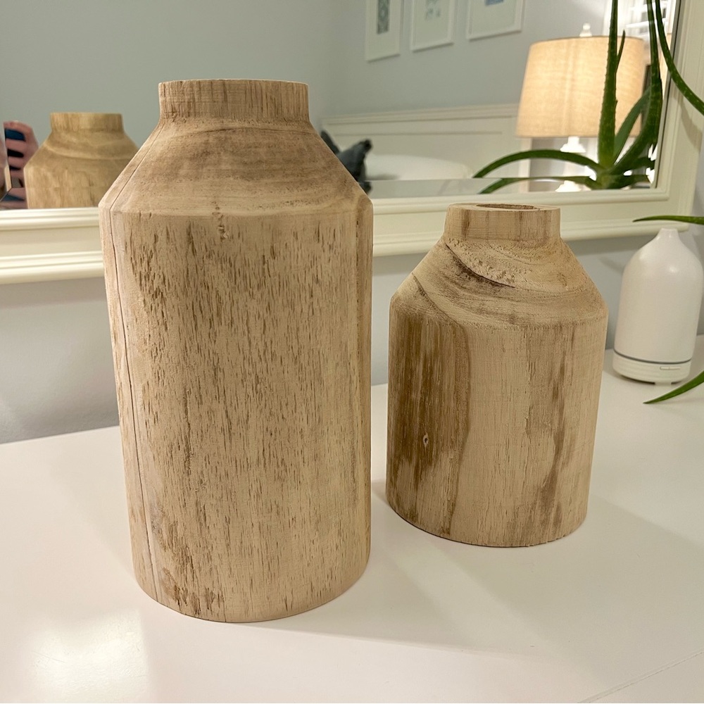 Decorative Wooden Vase Natural -
Threshold designed with Studio McGee